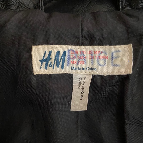 h&m faux leather moto jacket - Picture 3 of 4
